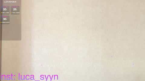 Snapshot of luca_syn chatting on October 24, 9:55 am Luca S online show from October 24, 9:55 am
