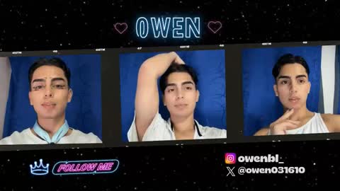 Snapshot of owenblue__ chatting on October 23, 7:23 am Owen  Independent model  online show from October 23, 7:23 am
