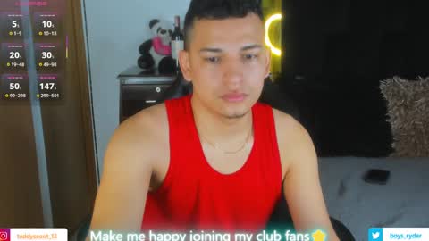 Snapshot of teddy_cowboy chatting on March 7, 12:23 pm  Follow me on Twitter boys ryder and instagram teddyscoot 12  online show from March 7, 12:23 pm