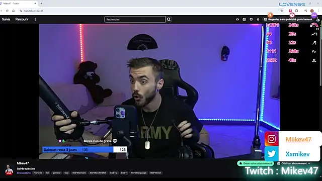 Snapshot of Mikev chatting on September 8, 6:07 pm Mikev online show from September 8, 6:07 pm