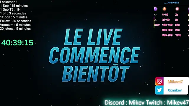 Snapshot of Mikev chatting on October 9, 6:02 pm Mikev online show from October 9, 6:02 pm