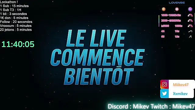 Snapshot of Mikev chatting on October 13, 6:03 pm Mikev online show from October 13, 6:03 pm