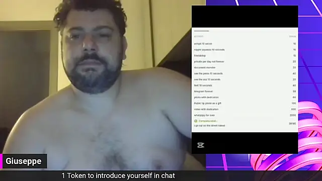 Snapshot of giuseppelovisi85 chatting on October 25, 6:37 am giuseppelovisi85 online show from October 25, 6:37 am